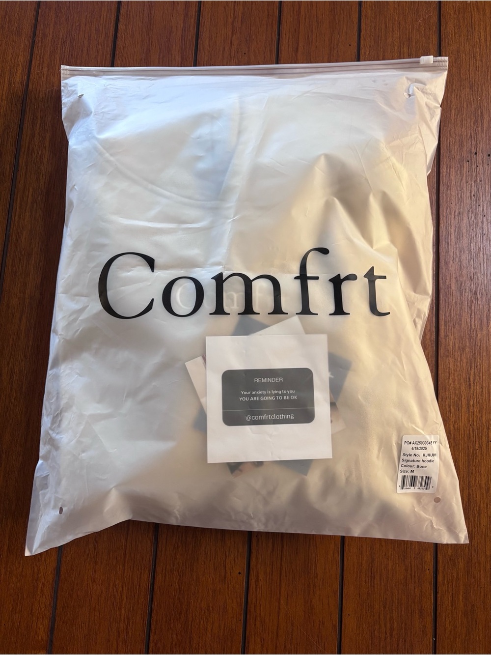 NWT Comfrt Signature Hoodie in Bone - Picture 7 of 10